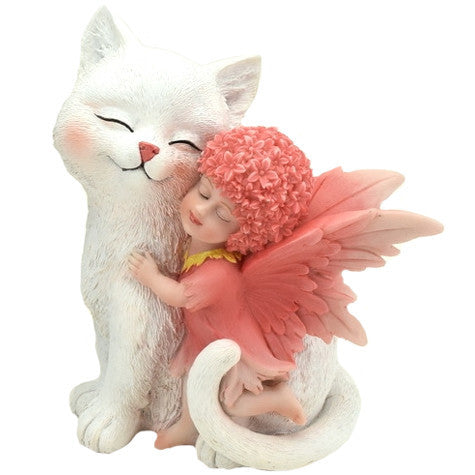 Fée avec Chat blanc